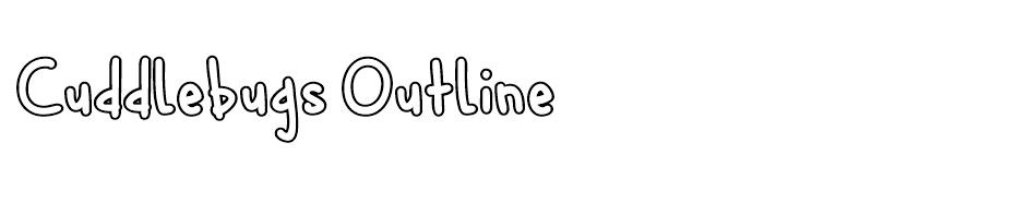 Cuddlebugs Outline font